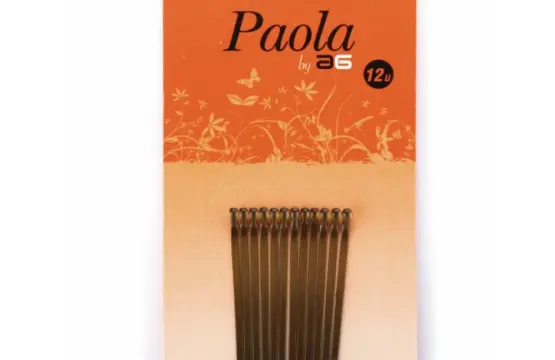 Asuer Horquilla Con Bolita 5cm Castaño Paola 12uds